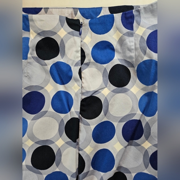 7th Avenue New York & Company Womens Blue Polka Dot Zip Up Pencil Skirt Size 4 - Picture 14 of 14